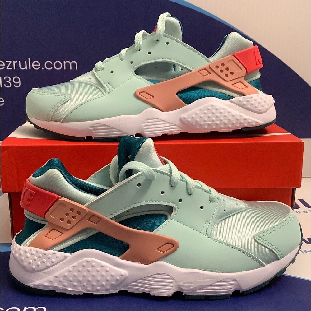 Nike Huarache Run Jade Ice Red Stardust Kids 3y